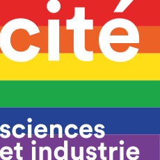 Accueil Cité des sciences et de l'industrie (logo aux couleurs de l'arc-en-ciel : Universcience s'engage en faveur de l'inclusion des personnes, quelles que soient leur orientation sexuelle et leur identité de genre)
